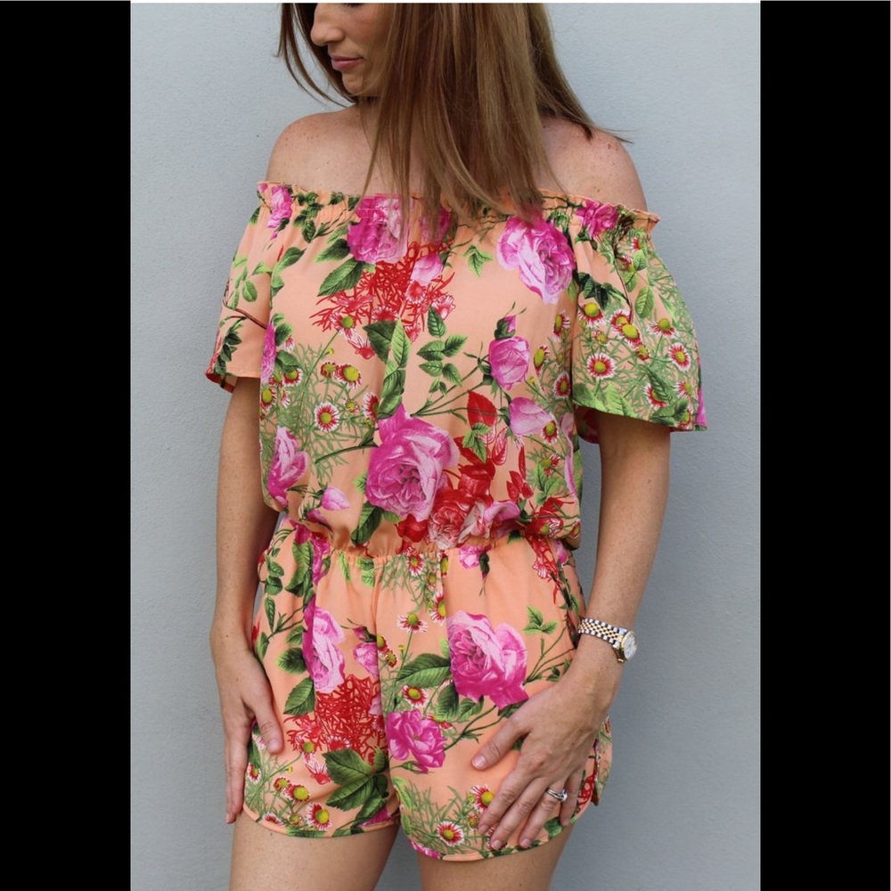 Smell the Roses Floral Romper